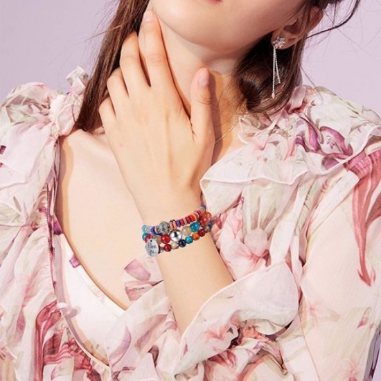 6 Sets Bohemian Stackable Bracelets For Women Multilayered Bead Bracelet Set Boho Stretch Strand Bangles Multicolor Fashion 6 Sets Bohemian Stackable Bracelets For Women Multilayered Bead Bracelet Set Boho Stretch Strand Bangles Multicolor Fashion